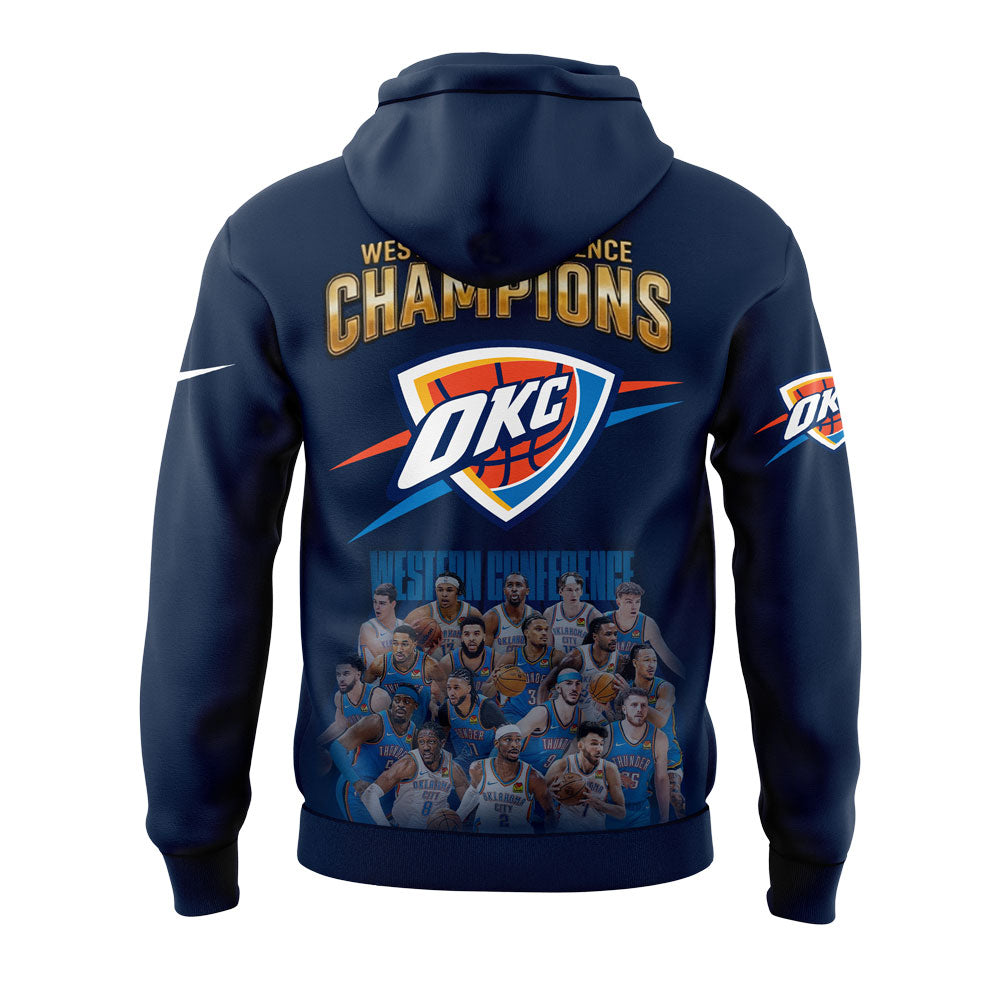 Oklahoma City Thunder WESTERN CONFERENCE CHAMPS Blue Hoodie