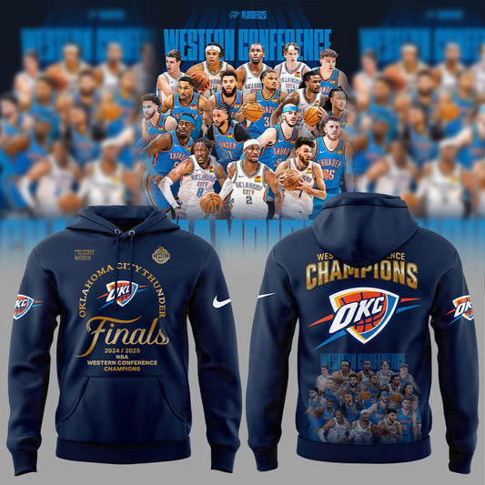 Oklahoma City Thunder WESTERN CONFERENCE CHAMPS Blue Hoodie