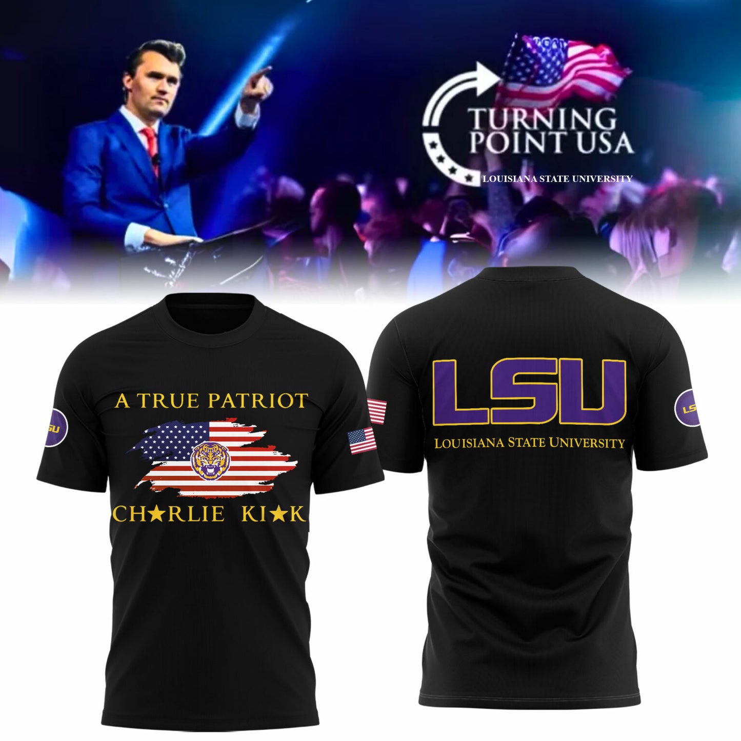Limited Edition Louisiana State University x Turning Point USA T-Shirt
