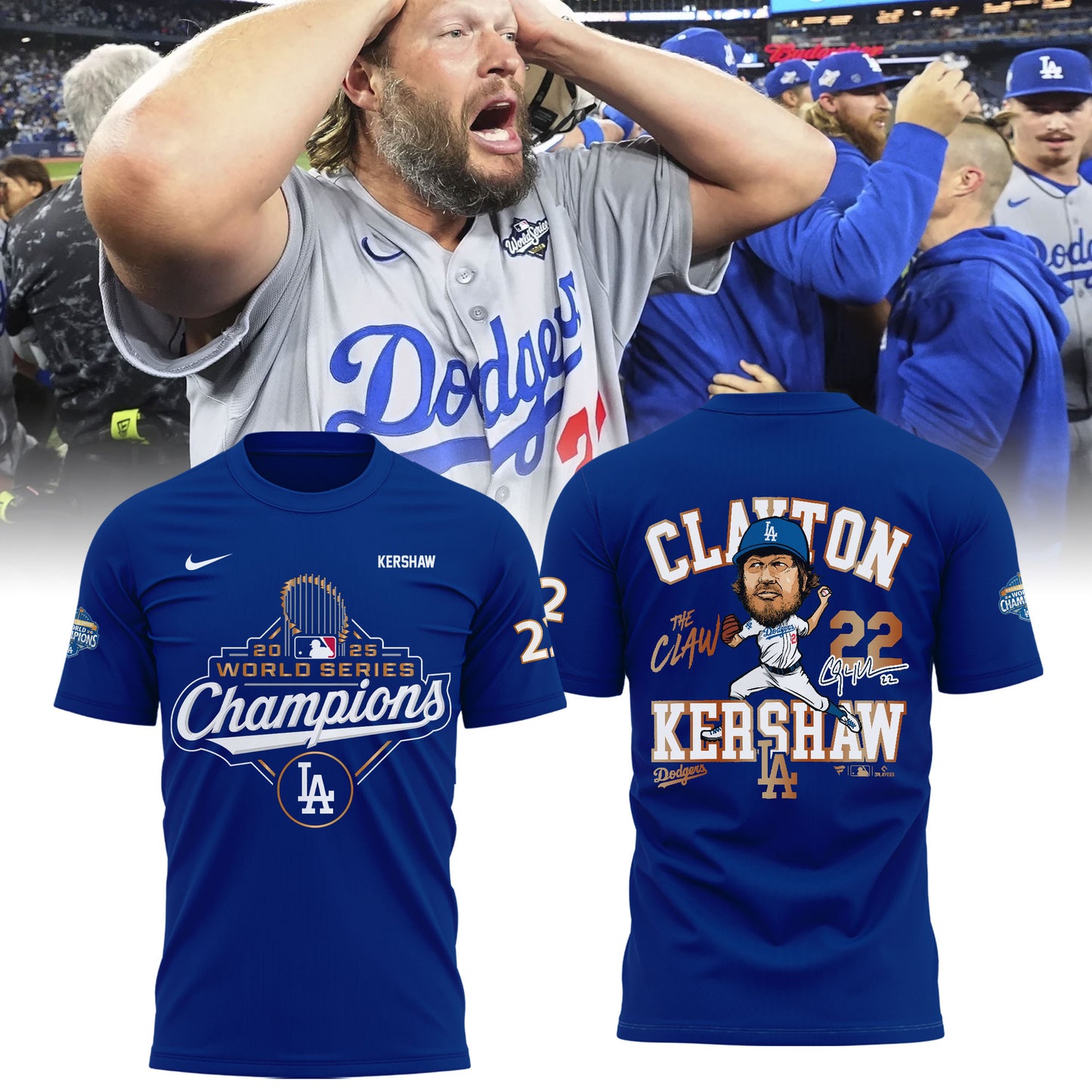LA Dodgers World Series 2025 Champions Limited Edition Combo T-Shirt