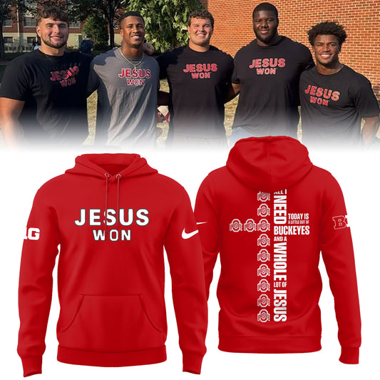 Ohio State Buckeyes Jesus Won Limited Edition Hoodie