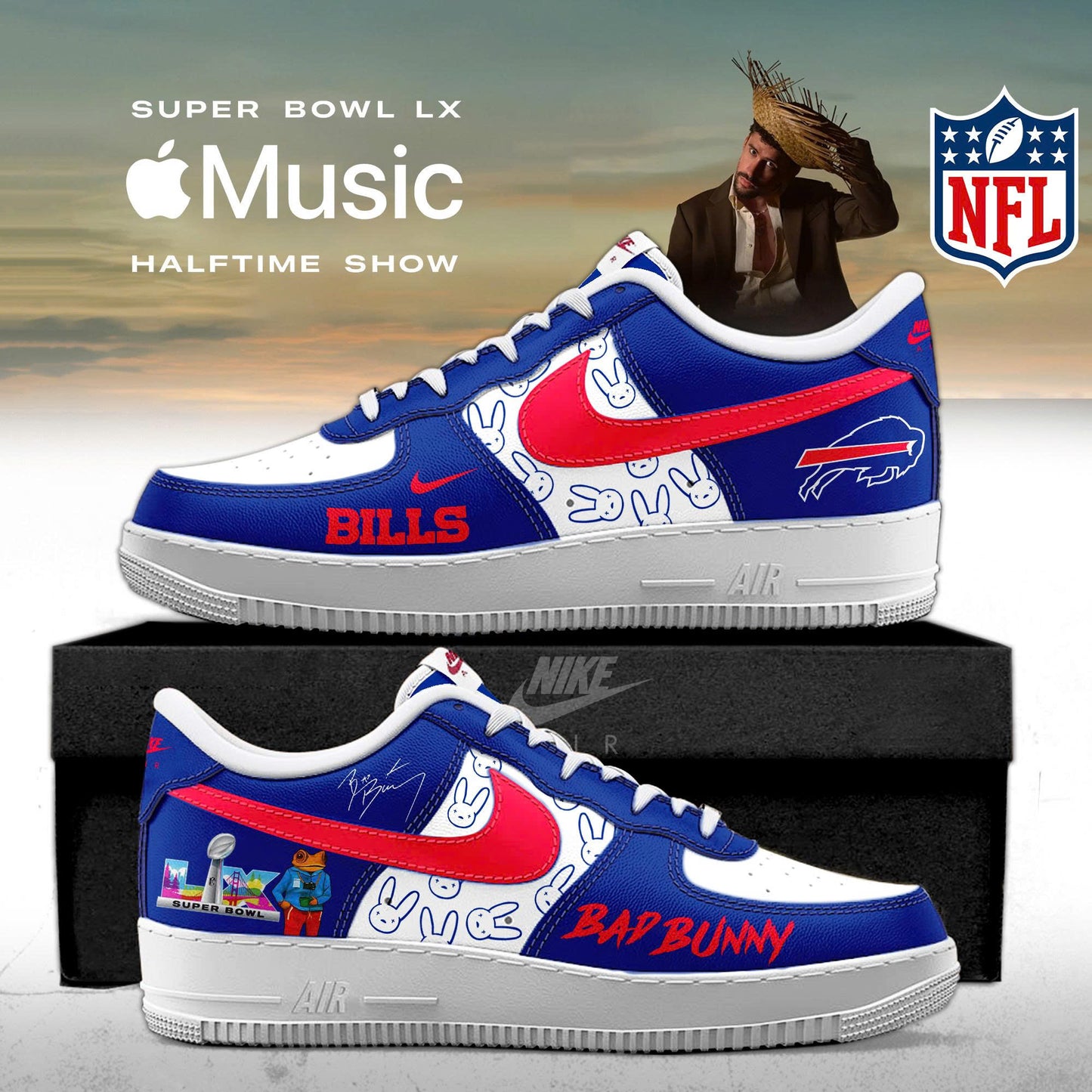 NFL x Bad Bunny Super Bowl LX Limited AF1 Sneakers