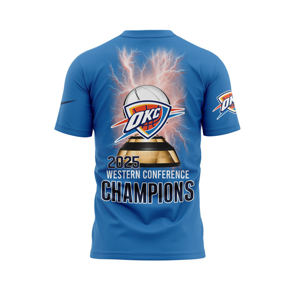 Oklahoma City Thunder WESTERN CONFERENCE CHAMPS Blue Tshirt