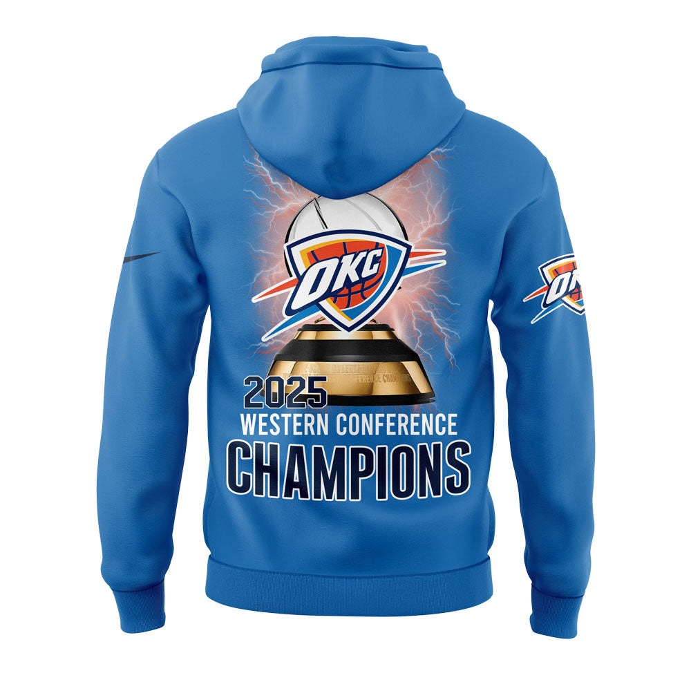 Oklahoma City Thunder WESTERN CONFERENCE CHAMPS Blue Hoodie