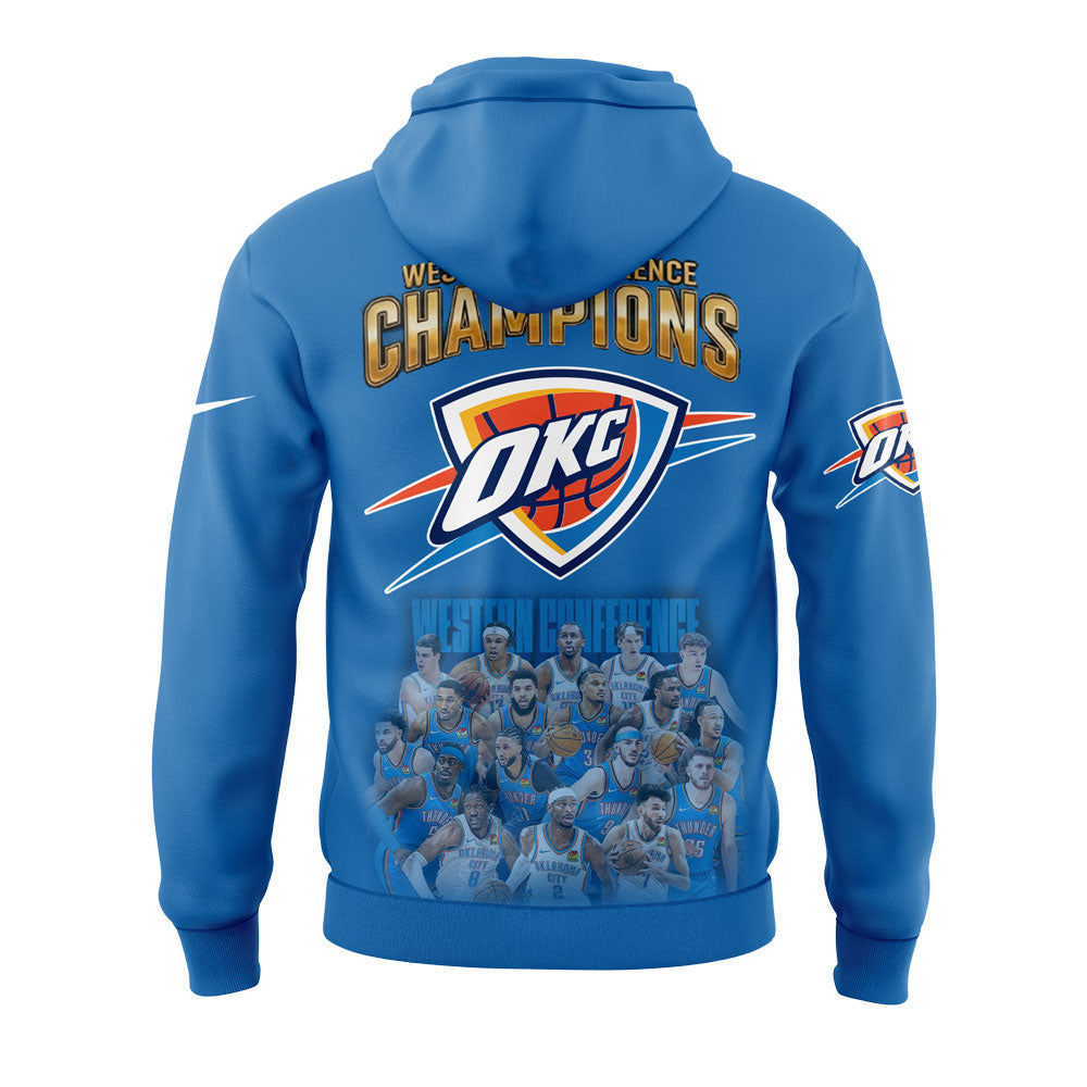 Oklahoma City Thunder WESTERN CONFERENCE CHAMPS Blue Hoodie