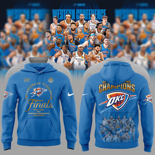 Oklahoma City Thunder WESTERN CONFERENCE CHAMPS Blue Hoodie