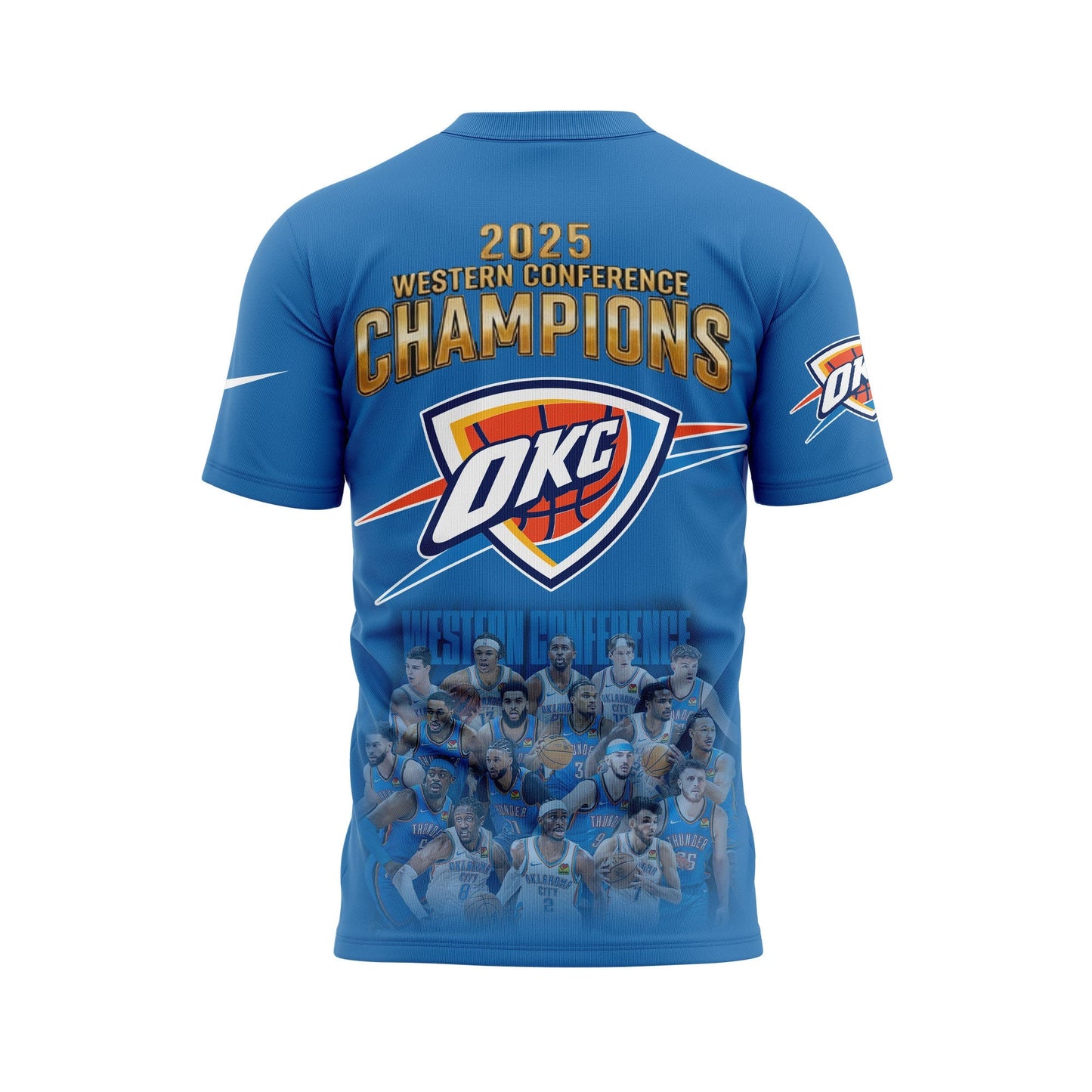 Oklahoma City Thunder WESTERN CONFERENCE CHAMPS Blue Tshirt