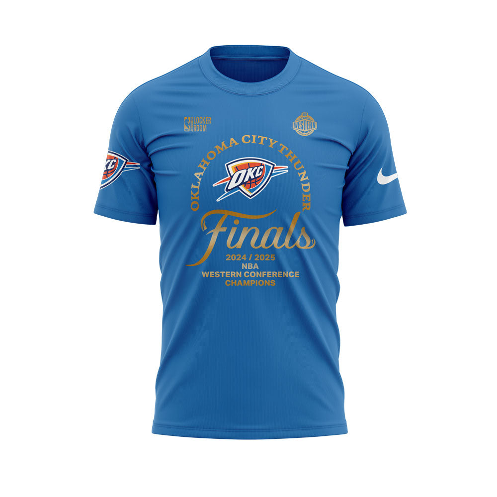Oklahoma City Thunder WESTERN CONFERENCE CHAMPS Blue Tshirt