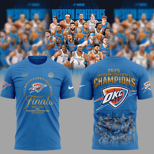 Oklahoma City Thunder WESTERN CONFERENCE CHAMPS Blue Tshirt