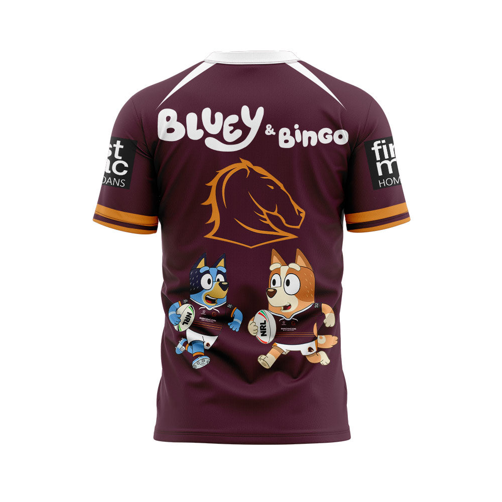 Limited Edition Brisbane Broncos x Bluey and Bingo T-Shirt