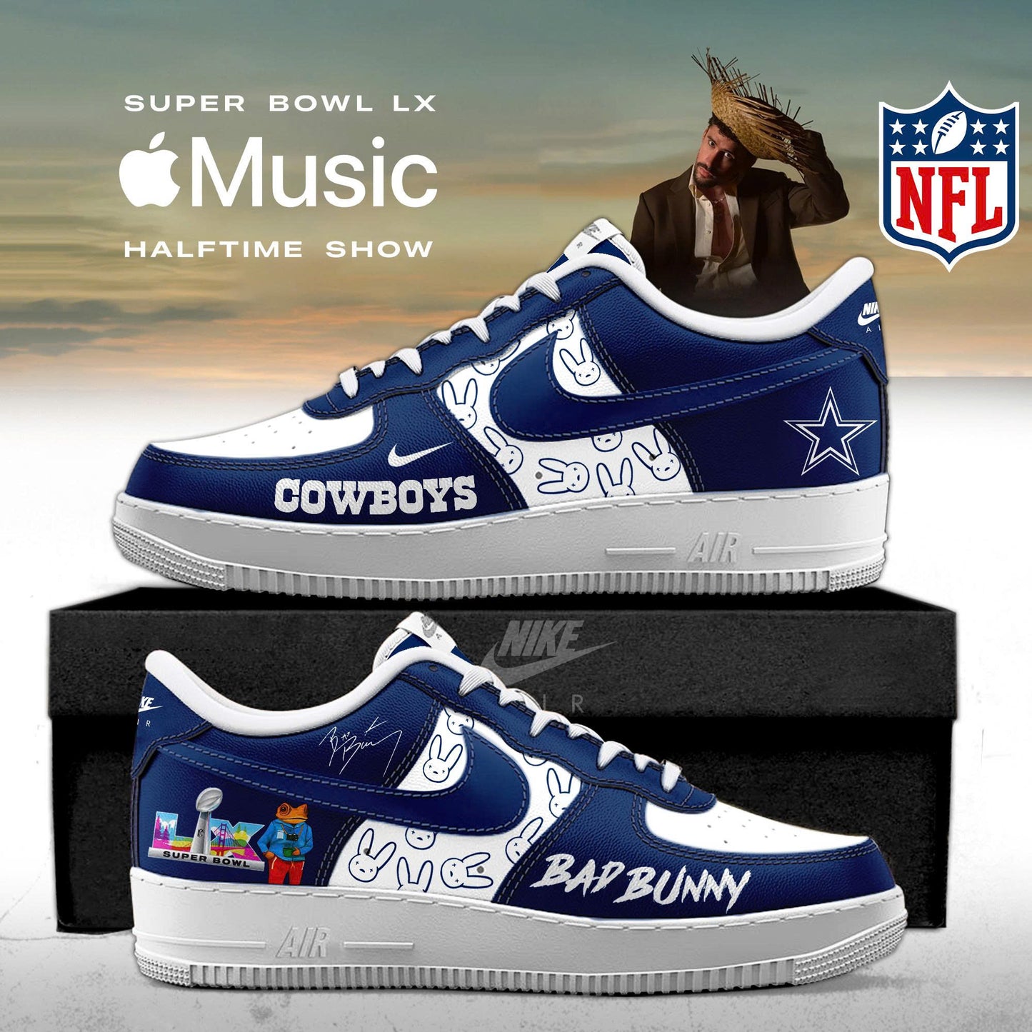 NFL x Bad Bunny Super Bowl LX Limited AF1 Sneakers