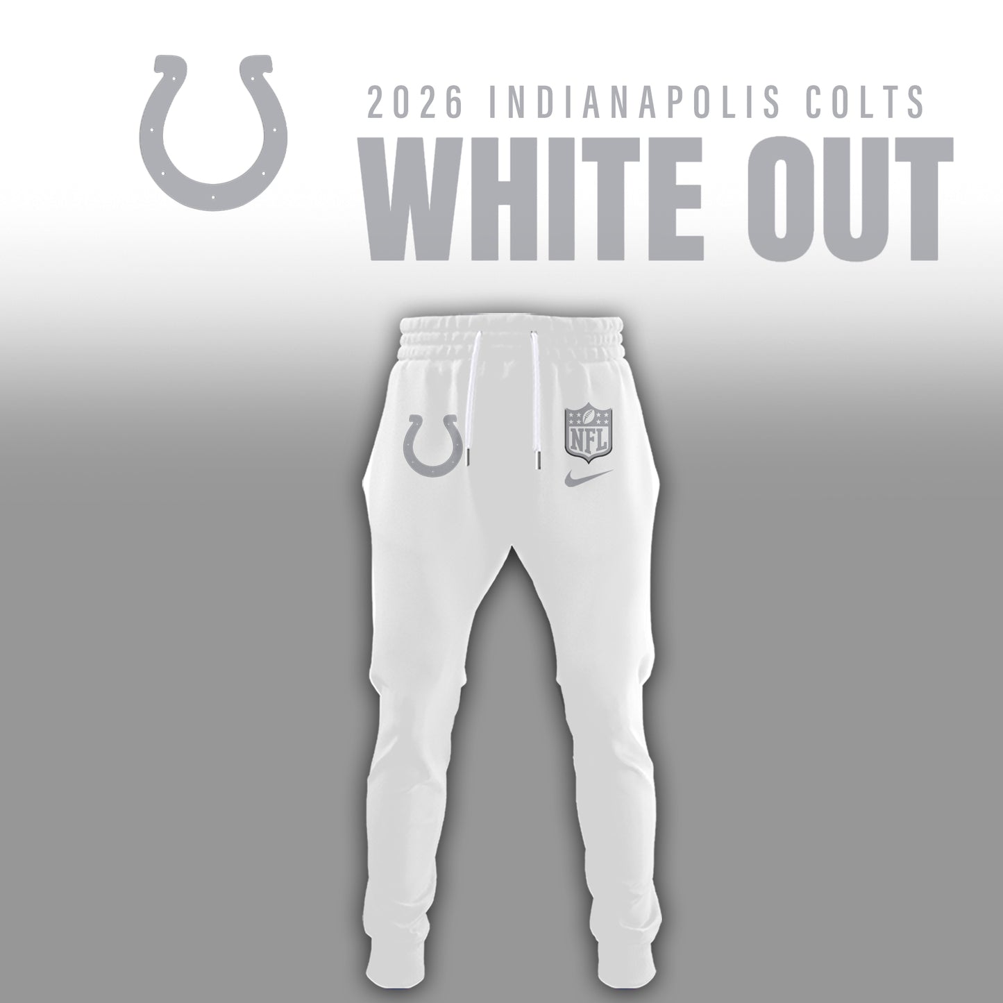 Indianapolis Colts Winter White Out Combo TShirt