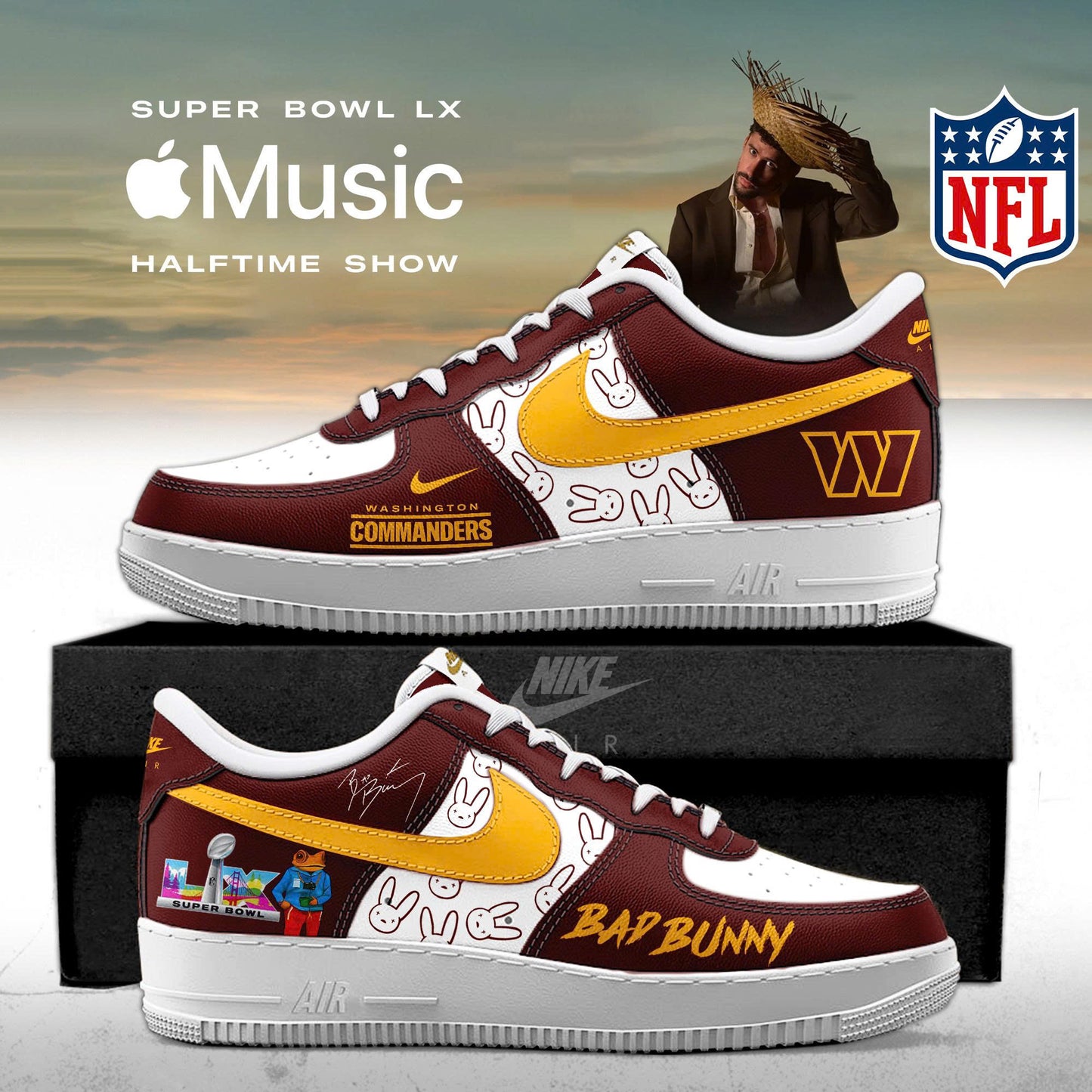 NFL x Bad Bunny Super Bowl LX Limited AF1 Sneakers