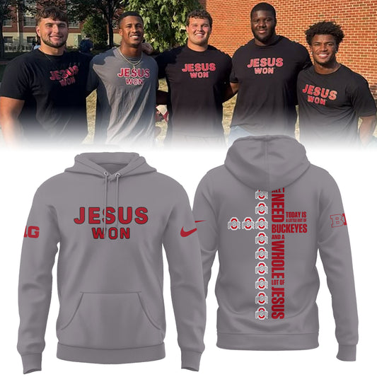 Ohio State Buckeyes Jesus Won Limited Edition Hoodie