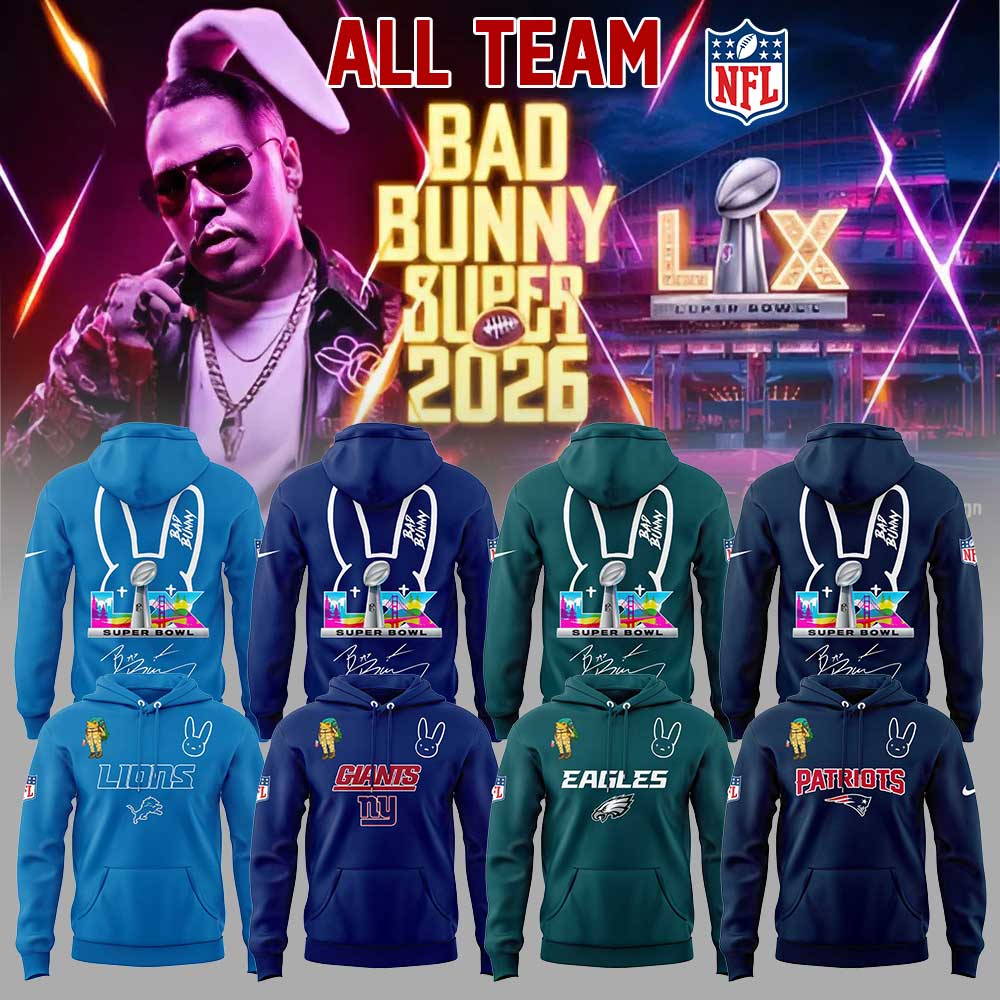 ALL TEAM NFL x Bad Bunny Super Bowl 2026 Combo Hoodie