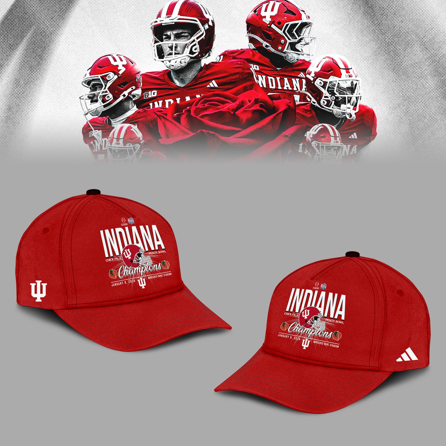 Indiana Hoosiers Football Champions Peach Bowl 2025/26 Hoodie