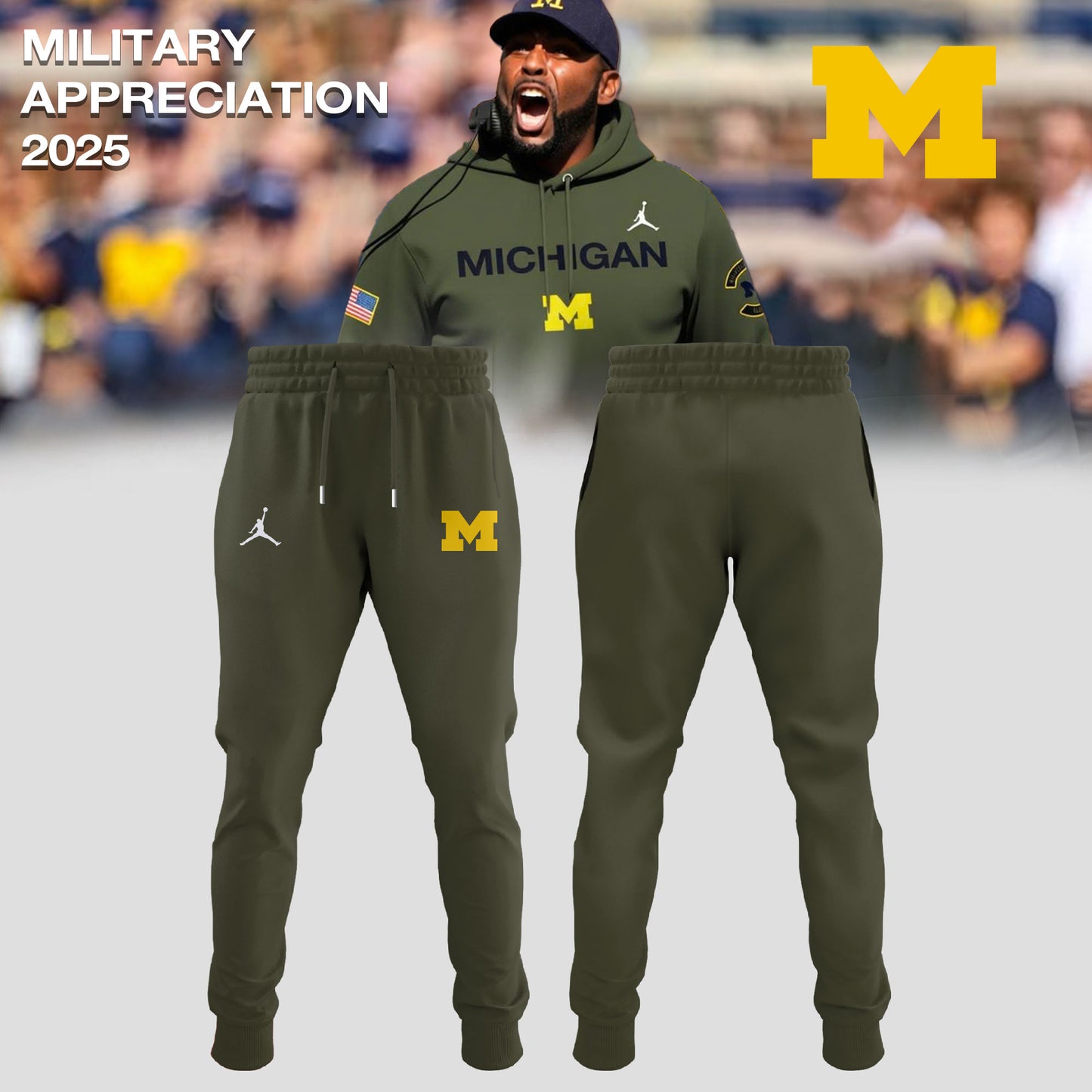 Michigan Wolverines Military Appreciation 2025 Special Hoodie