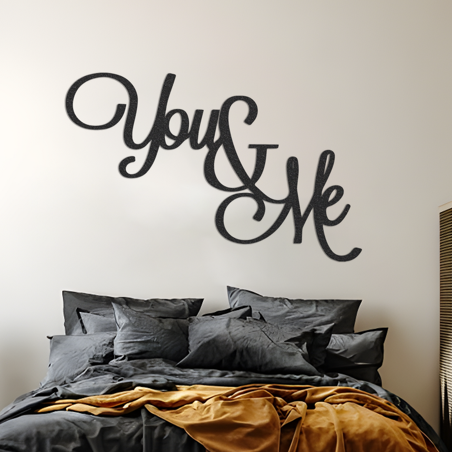 Metal You & Me Sign, Black Metal You and Me Sign, You and Me Metal Sign, Romantic Sign, Couple Sign, Personalized Family Sign