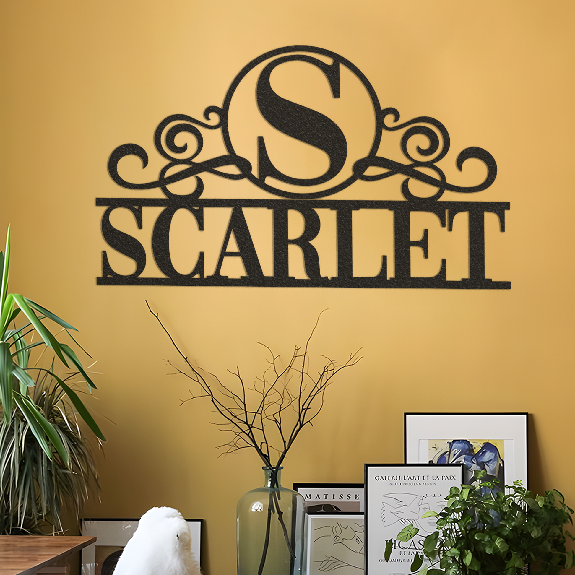 Metal Monogram Sign, Custom Metal Sign, Metal Name Sign, Initial Sign, Metal Monogram Letters, Door Hanger, Home Decor, Monogram Wall Decor