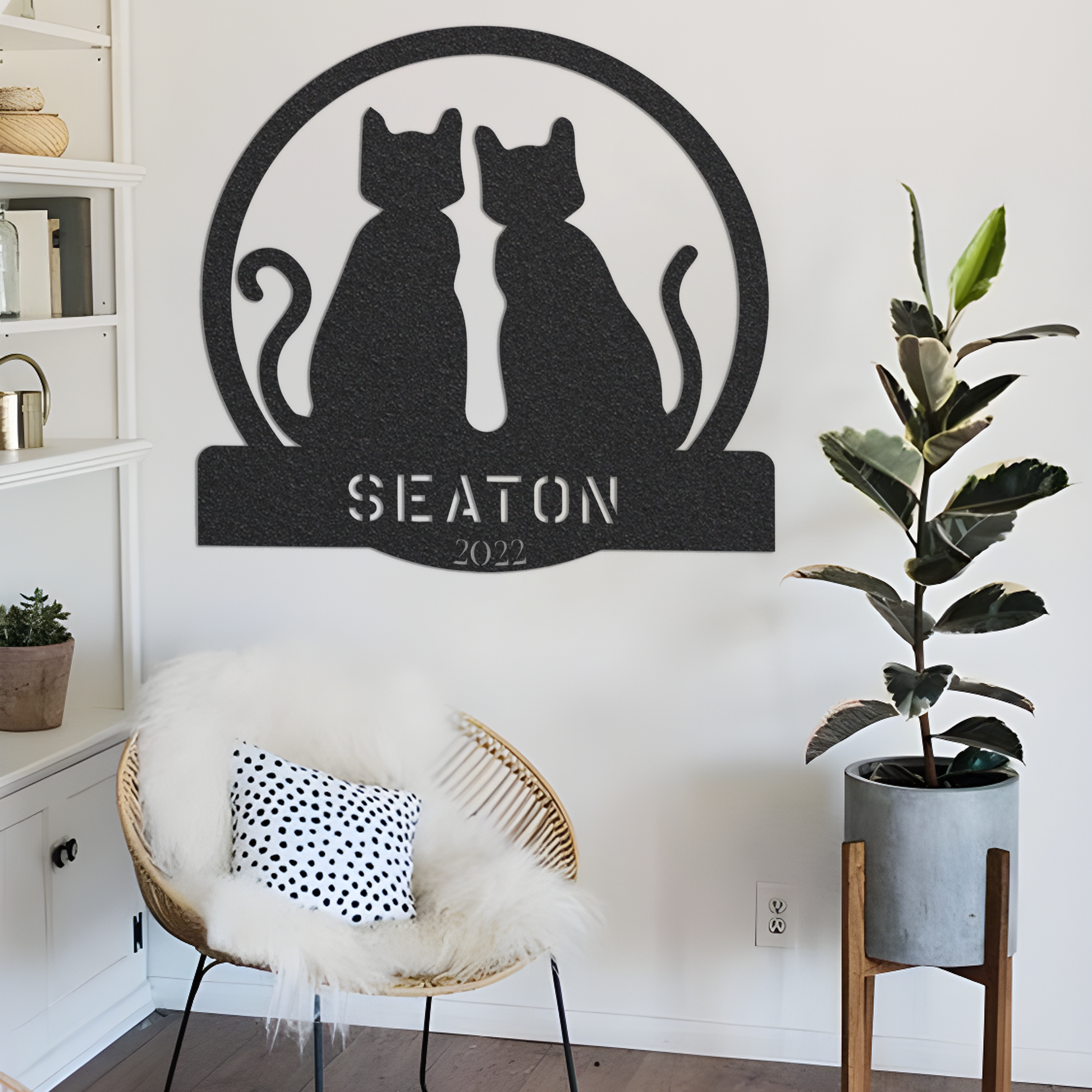 Metal Cat Lover Sign, Cat Lover Sign, Metal Pet Lover Sign, Home Decor Sign, Metal Wall Art, Housewarming Gift Idea, Outdoor Sign