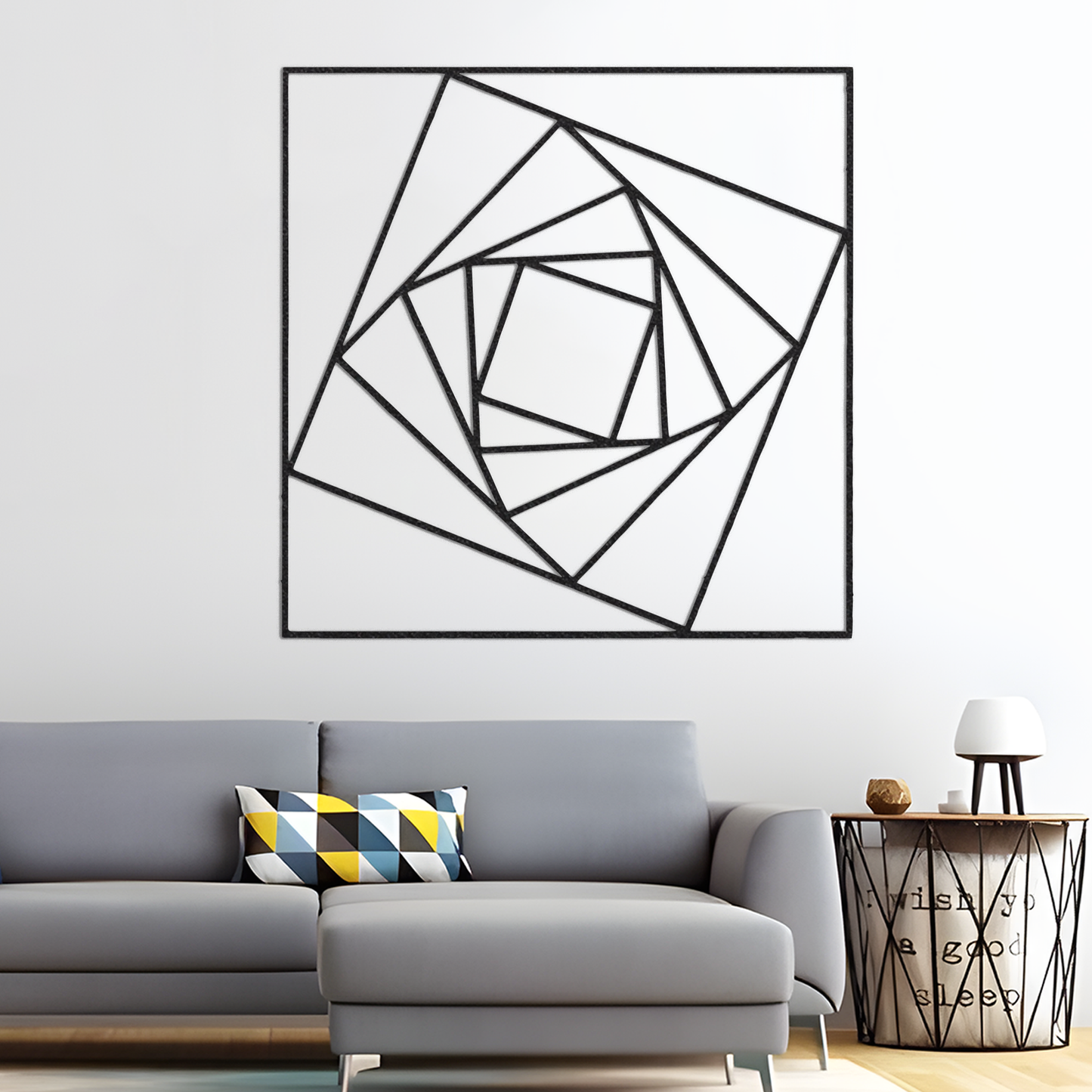 Fibonacci Geometric Metal Sign, Golden Ratio Art, Fibonacci Numbers Wall Art, Fibonacci Sequence Sign, Inspirational Fibonacci Metal Art