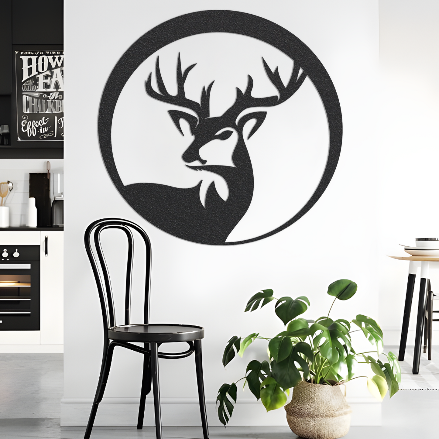 Metal Deer Sign, Deer Metal Sign, Metal Family Sign, Housewarming Gift, Home Decor, Backyard Sign, Wedding Gift, Metal Nature Sign