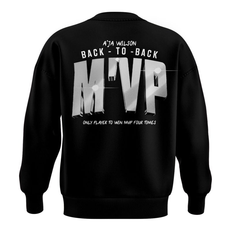 Unisex Las Vegas Aces A’ja Wilson Playa Society Black 2025 WNBA MVP Sweater