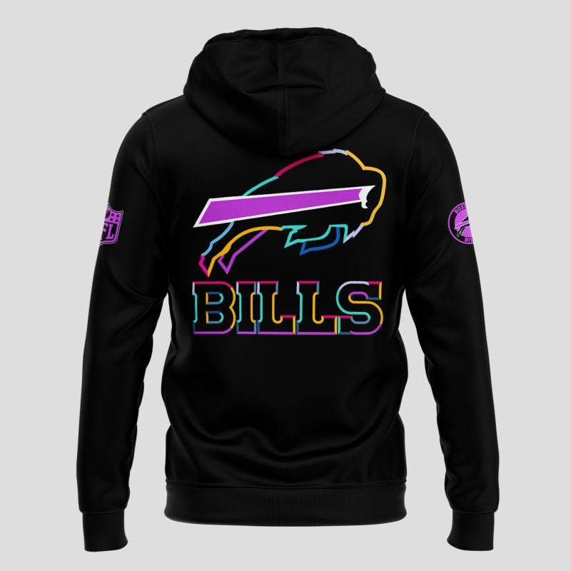 Limited Edition Black Buffalo Bills 2025 NFL Crucial Catch Club Pullover Hoodie