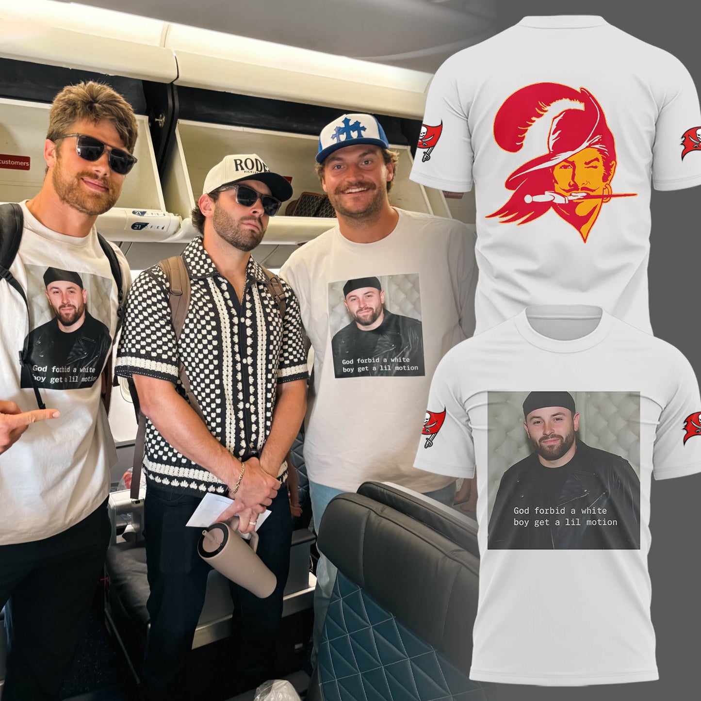 Limited Edition Buccaneers “God forbid a white boy get a lil motion” T-Shirt