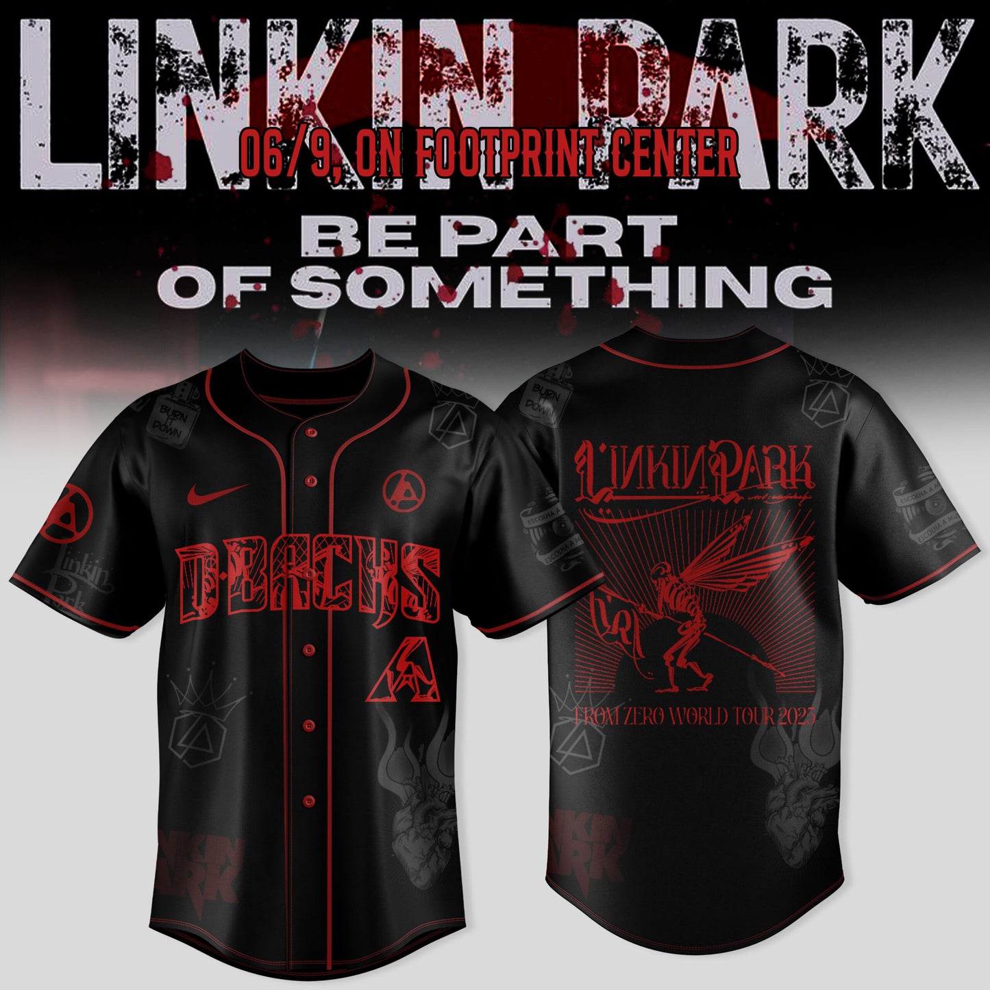 Arizona Diamondbacks x LINKIN PARK: From Zero World Tour 2025 Jersey
