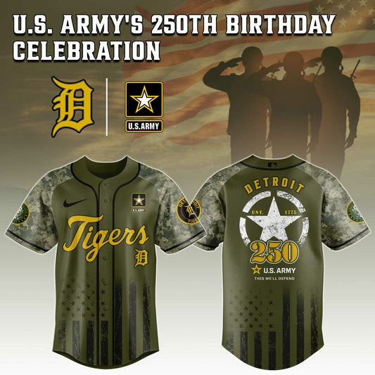Detroit Tigers MLB x 250 U.S. ARMY Jersey 03