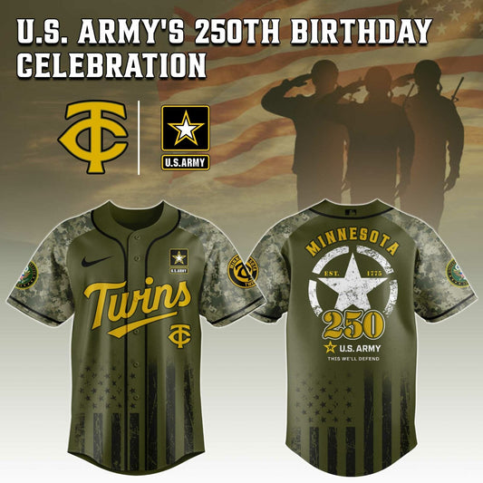 Minnesota Twins MLB x 250 U.S. ARMY Jersey 03
