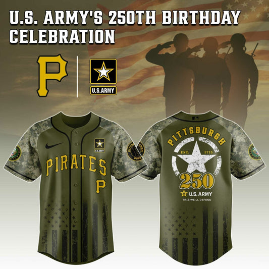 Pittsburgh Pirates MLB x 250 U.S. ARMY Jersey 03