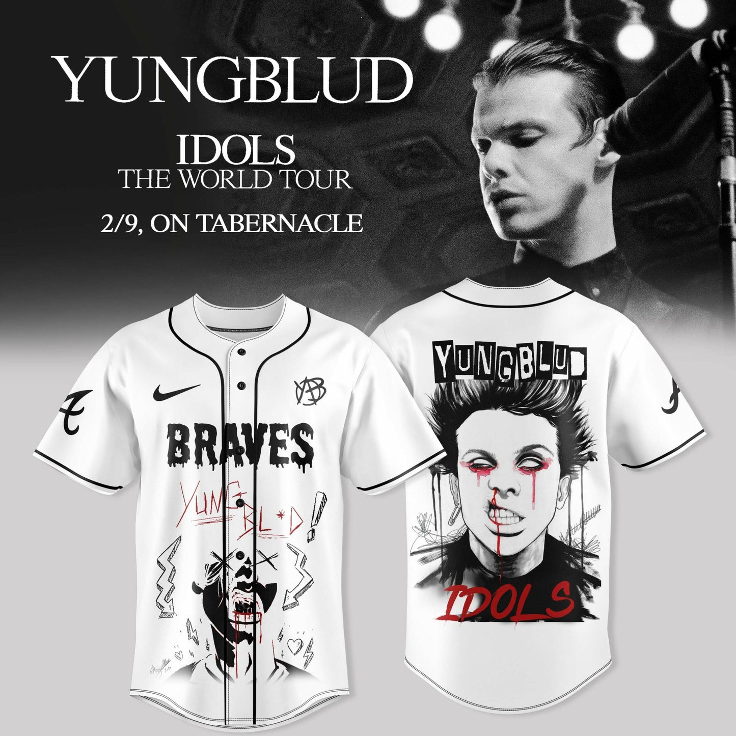 Atlanta Braves X YUNGBLUD: IDOLS THE WORLD TOUR – NA TOUR Merch