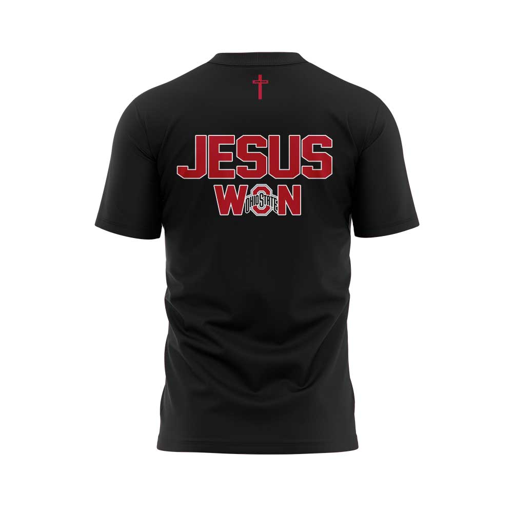 Ohio State Buckeyes Jesus Won Limited Edition Black Shirt