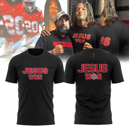 Ohio State Buckeyes Jesus Won Limited Edition Black Shirt