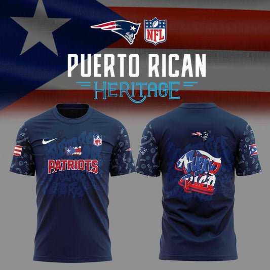 N.E Patriots Puerto Rican Heritage Combo Shirt