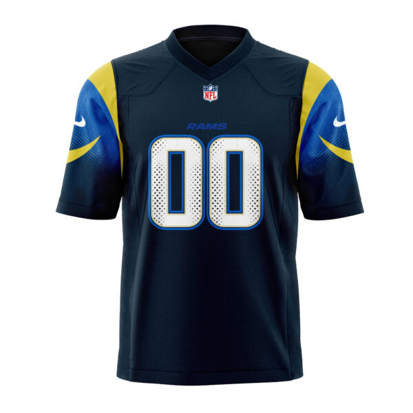 Limited Editon LA.Rams New Rivalries Mid Night Mod Uniform 2025 Football Jersey Custom Name, Number For Fans