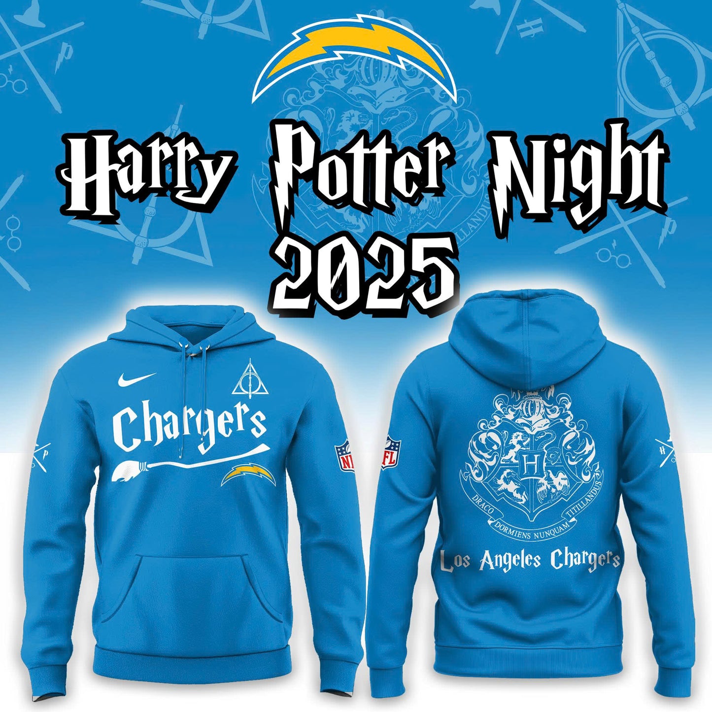 Limited Edition L.A Chargers Harry Potter 2025 Hoodie