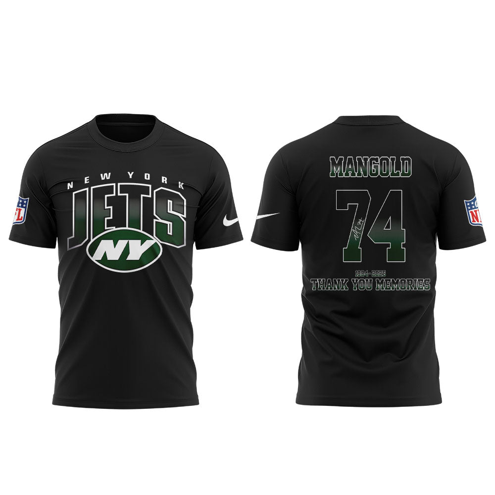 NY.Jets Legend Nick Mangold. Thank You Memories Combo T-Shirt