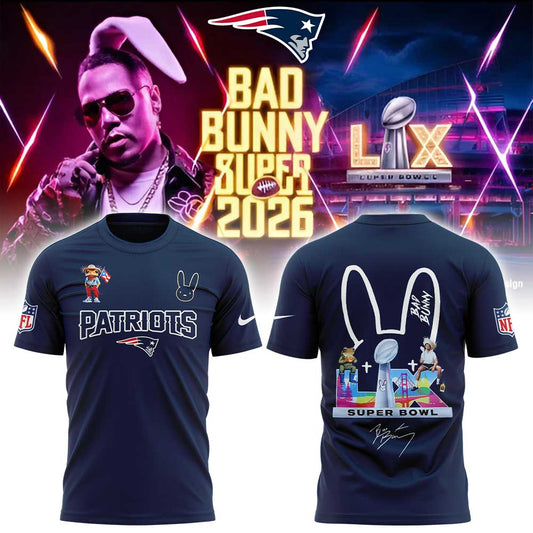 NE.Patriots x Bad Bunny Super Bowl 2026 Combo Shirt V3