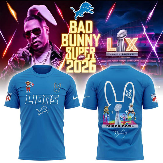 D.Lions x Bad Bunny Super Bowl 2026 Combo Shirt V3