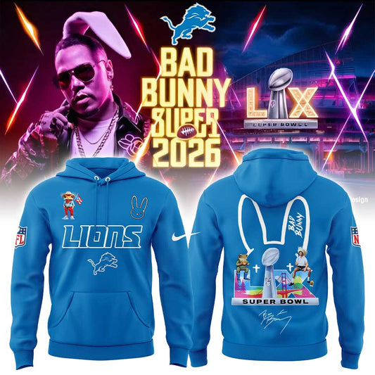 D.Lions x Bad Bunny Super Bowl 2026 Combo Hoodie V3