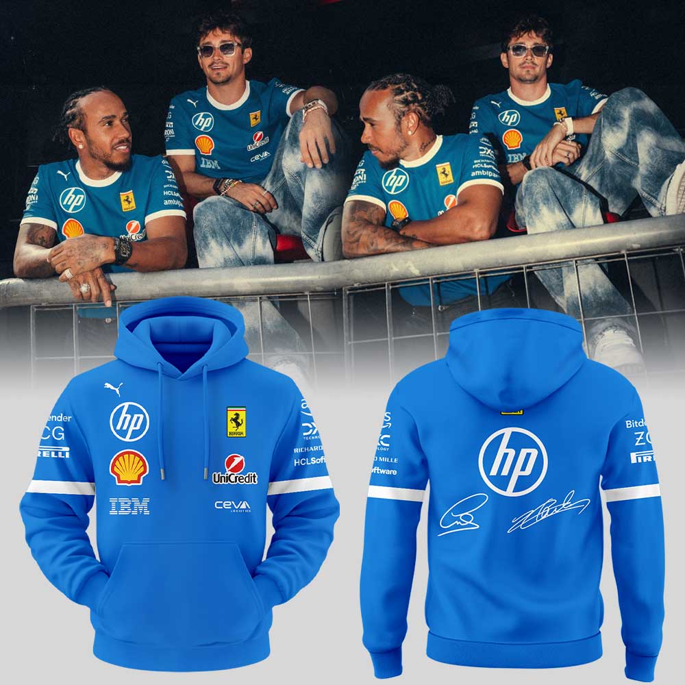 Scuderia Ferrari HP Puma 2025 Monza Limited Edition Lewis & Charles Signature Hoodie