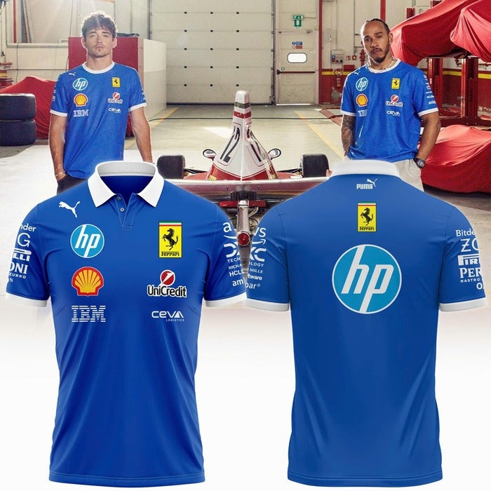 Scuderia Ferrari HP 2025 Monza Limited Edition Blue Polo