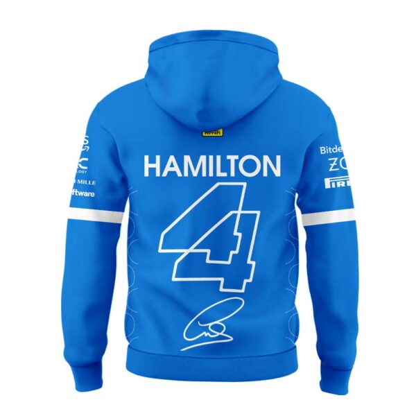 Scuderia Ferrari HP 2025 Monza Limited Edition Lewis Hamilton Signature Blue Hoodie V3