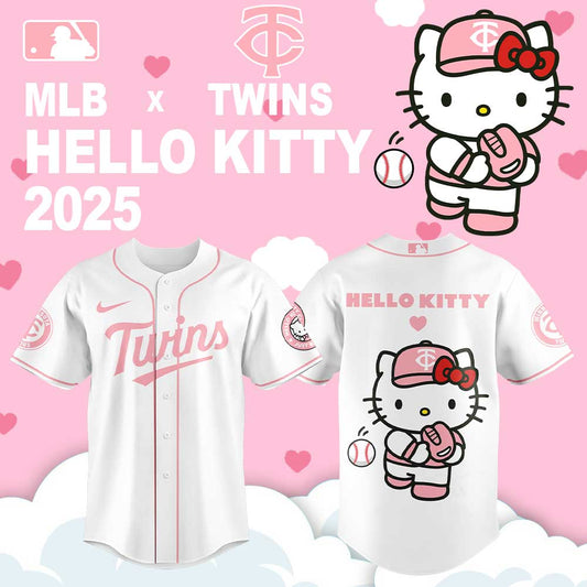 Minnesota Twins x Hello Kitty Night Game Limited Edition Jersey 2025 - BeeHP Print