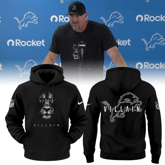 Dan Campbell Wearing D.Lions Villain Limited Edition Hoodie