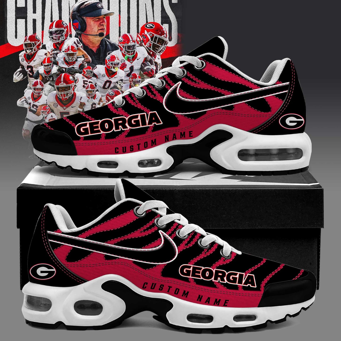 Georgia Bulldogs Custom Name 2025 New Shoes