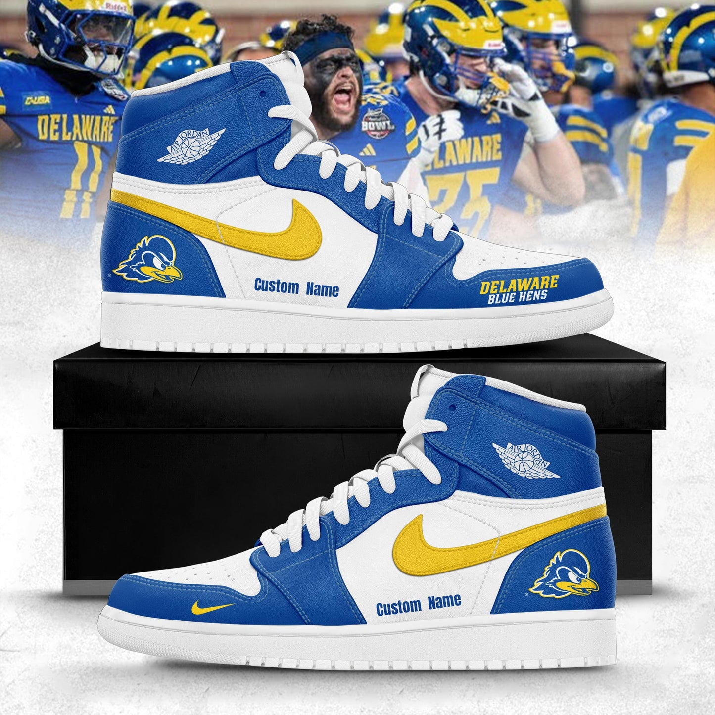 Delaware Fightin’ Blue Hens Special Edition Air JD1 Sneakers